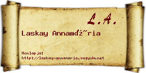 Laskay Annamária névjegykártya